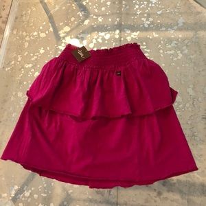 NWT TEA girl’s size 10 100% cotton fuchsia skirt